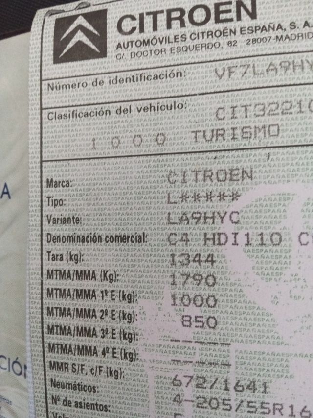 Motor 1.6cc 110cv Citroen C4