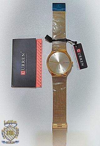 Reloj curren unisex ejecutivo maya dorada