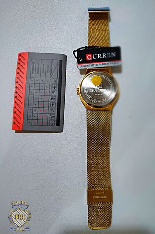 Reloj curren unisex ejecutivo maya dorada