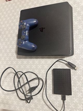 PS4 SLIM 500GB + Mando + disco duro 2TB