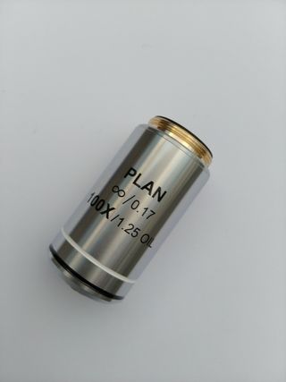 Objetivo Plan Infinito 100X microscopio