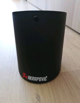 Cola de escape,negro mate con logo Akrapovic,85mm