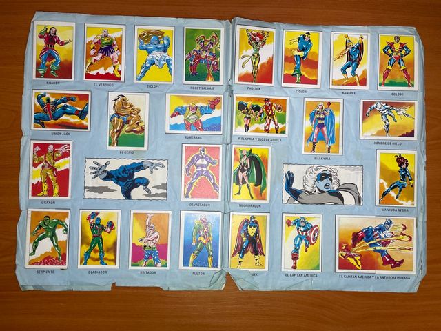 Album de cromos de Superheroes de Marvel