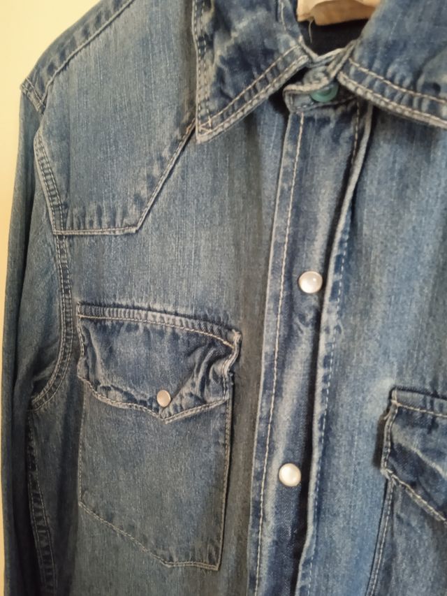 camisa vaquera manga larga