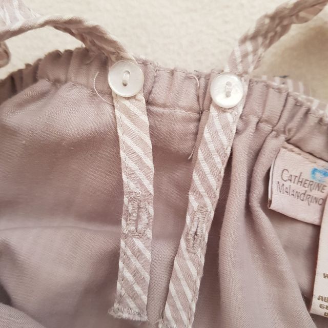 Vestido jesusito rayas bordado Catherine Malandrin