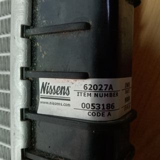 RADIADOR AGUA FORD FIESTA 1.3 GASOLINA AÑO 2001