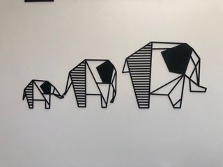 Adorno familia Elefantes 3D