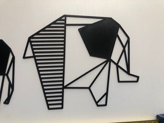 Adorno familia Elefantes 3D