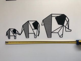 Adorno familia Elefantes 3D