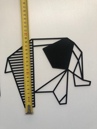 Adorno familia Elefantes 3D