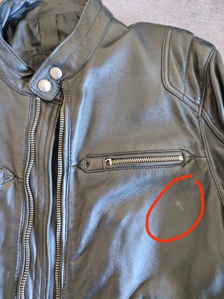 Chaqueta de cuero Mango