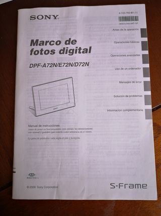 Portafotos digital SONY S-FRAME.
