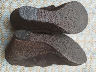 Bailarinas cuña chocolate  suela crepe