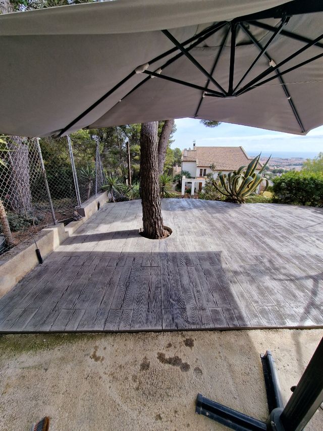 Fachada y hormigón impreso