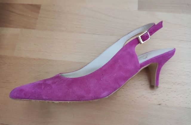 Zapatos de ante fucsia mujer