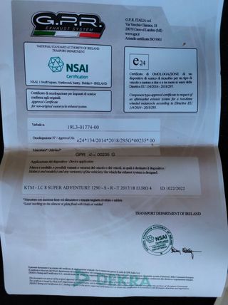 Escape KTM Super adventure 1290 homologado