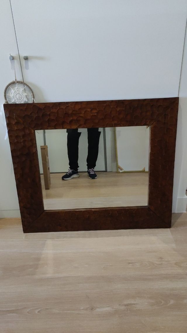 Espejo de madera maciza