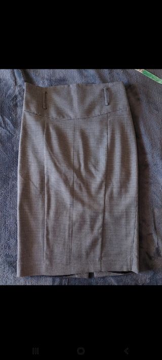 falda ajustada cuadros zara vichy