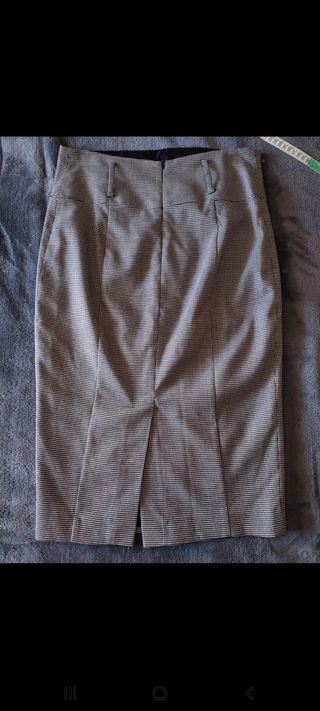 falda ajustada cuadros zara vichy