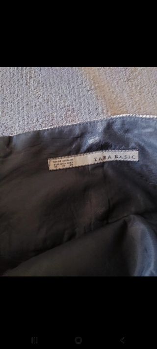 falda ajustada cuadros zara vichy