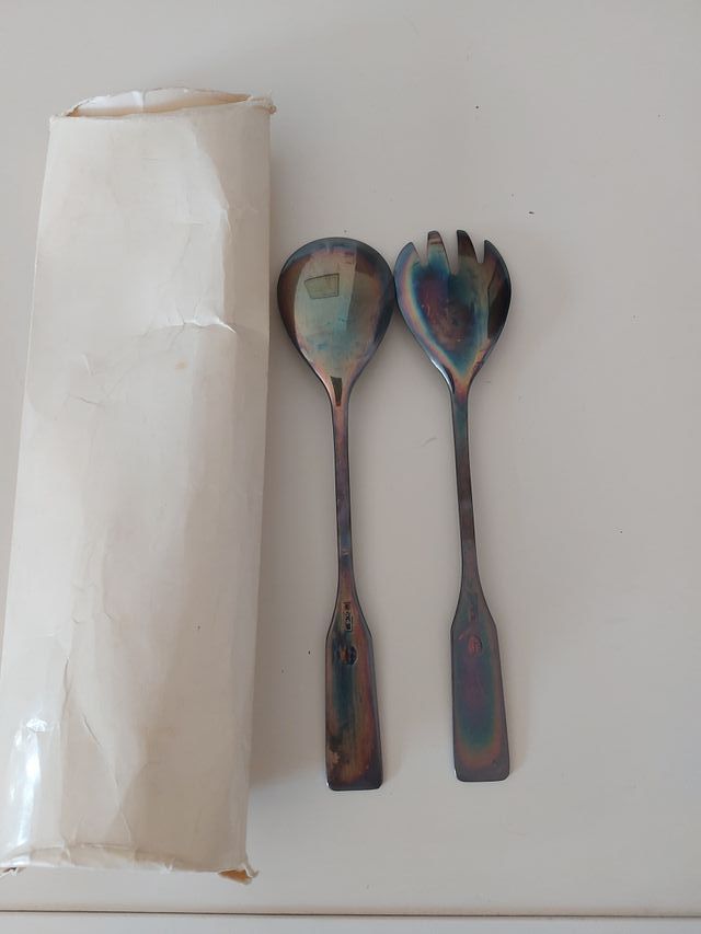 Posate per insalata in argento Sheraton