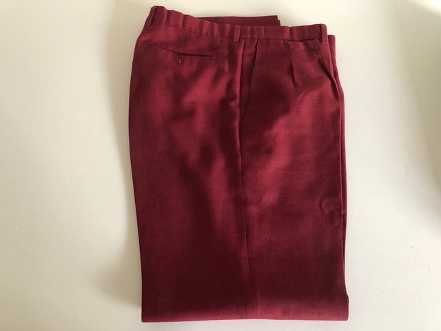 Pantalón largo Burberrys of London granate. T46-L.