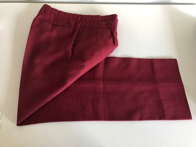 Pantalón largo Burberrys of London granate. T46-L.