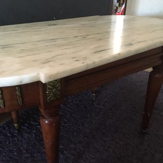 Mesa de centro antigua mármol blanco