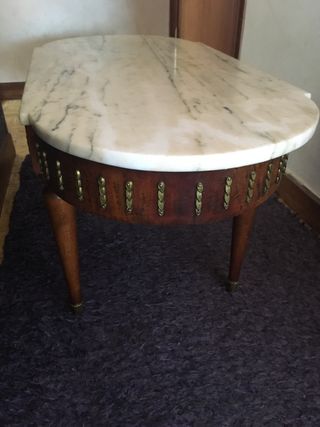 Mesa de centro antigua mármol blanco