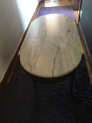 Mesa de centro antigua mármol blanco