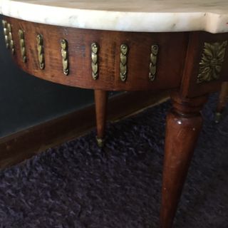 Mesa de centro antigua mármol blanco