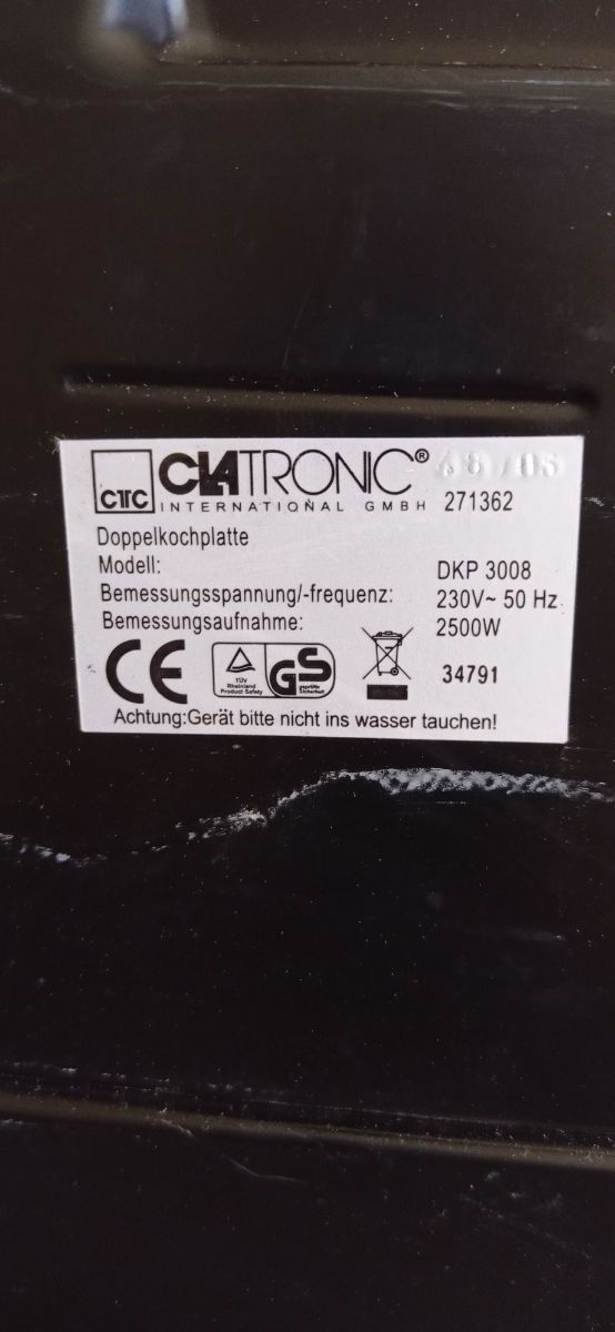 HORNILLO ELECTRICO / CON DOS PLANCHAS