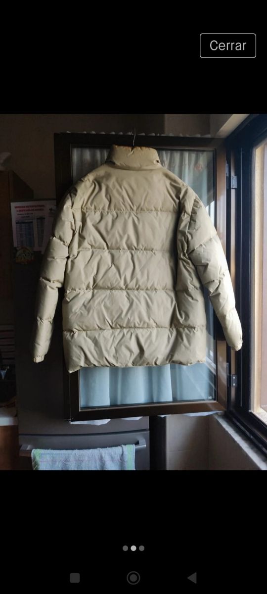 Cazadora reversible beige y mostaza