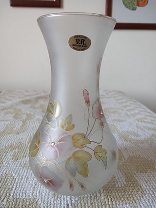 Portafiori Vetro opacizzato dipinto a mano