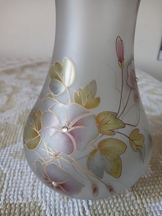 Portafiori Vetro opacizzato dipinto a mano