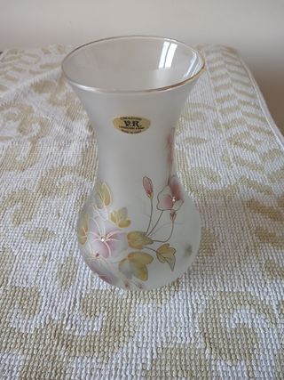 Portafiori Vetro opacizzato dipinto a mano