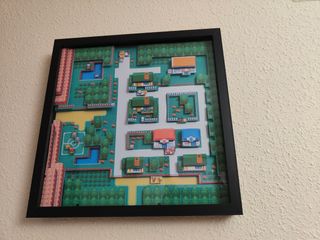 MAPA POKEMON CUADRO 3D
