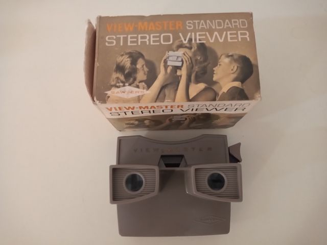 Visor binocular de diapositivas de disco