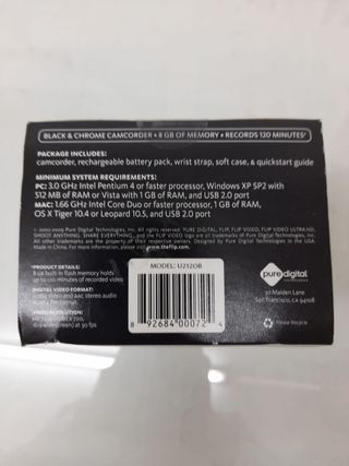 Videocamara Flip Video U212OB Nueva