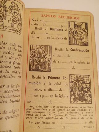 Antiguo libro religioso - 1943