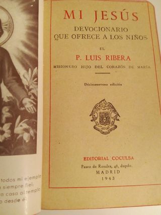 Antiguo libro religioso - 1943