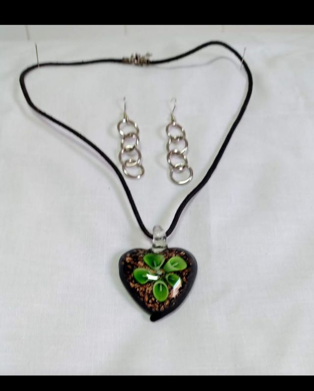 colla corazón en cristal de eswaroski 