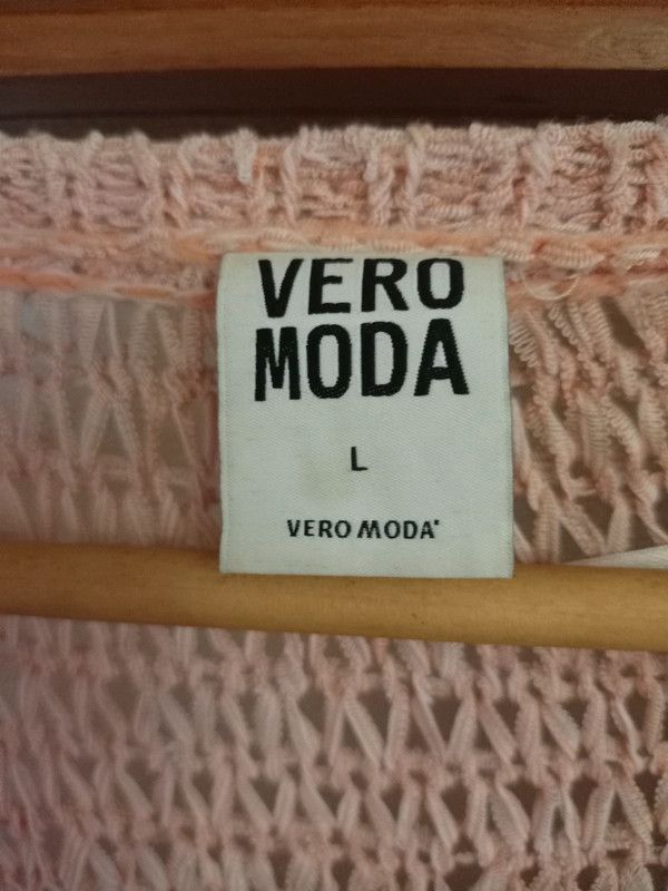 Casaco de linha cor de salmão