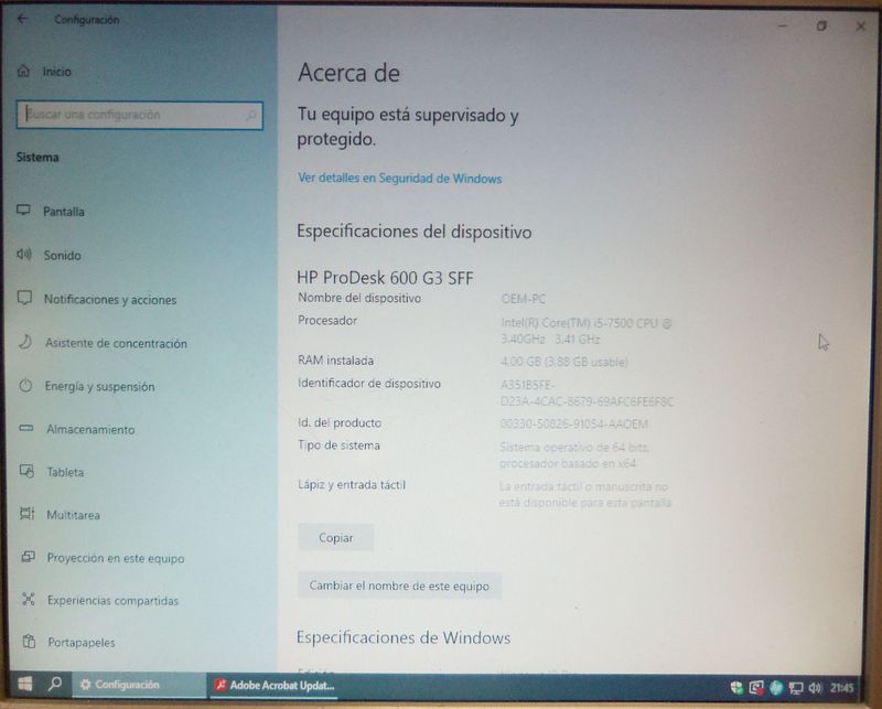 HP PRODESK 600 G3 i5-7500 3,40GHz 4G RAM SSD 120 afbeelding 9