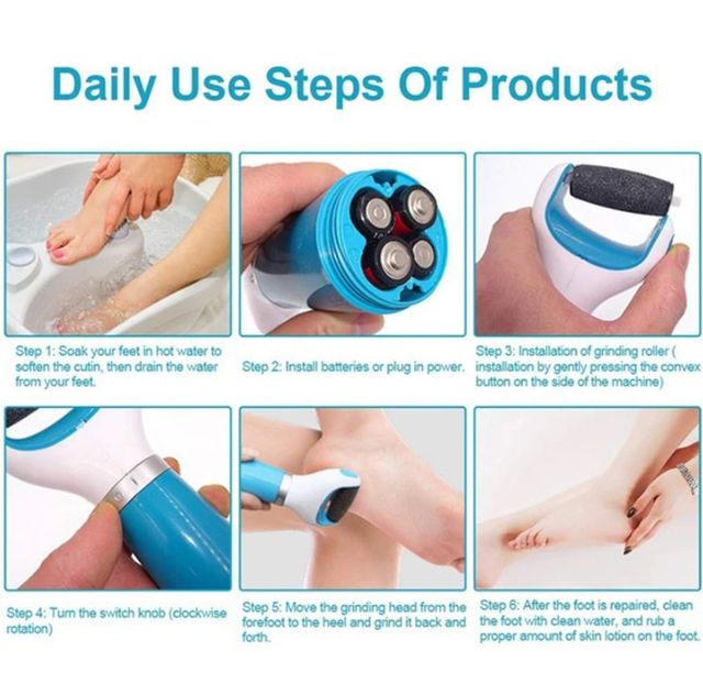 Rebarbadora de pés elétrica, mais dois rolos.