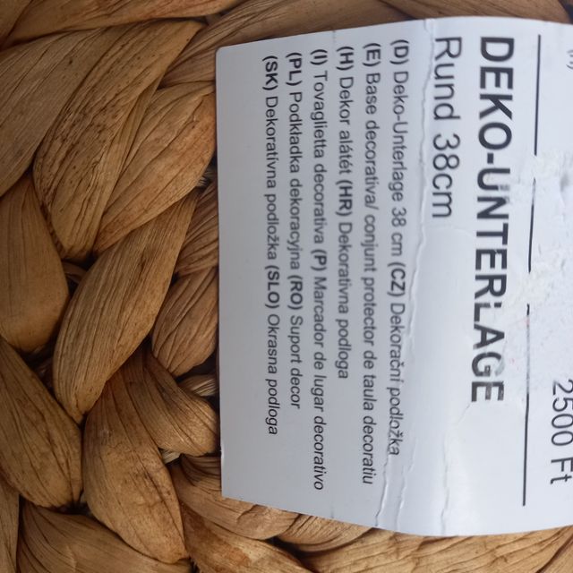 Mantel individual mimbre trenzado 38cm