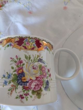 Teiera con piatto in Limoges . Vintage