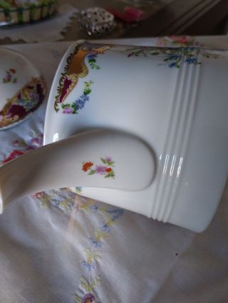 Teiera con piatto in Limoges . Vintage