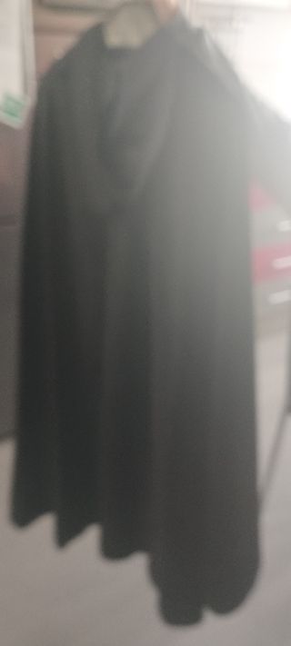 capa de terciopelo negra, para traje de fiesta/reg