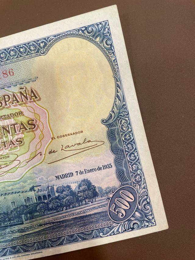 Billete 500 pesetas hernan cortes 1935 Ebc